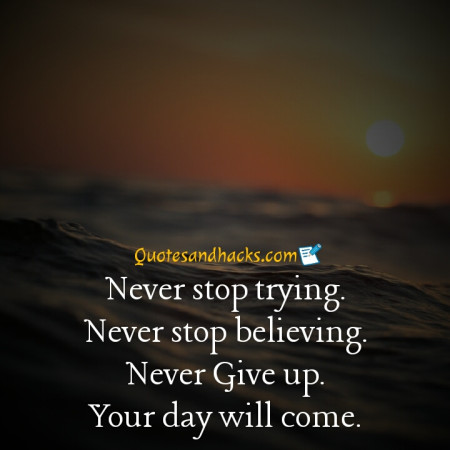 Never give up quotes