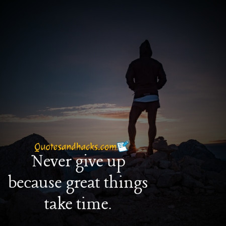 Never give up quotes