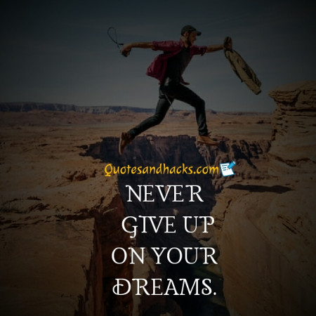 Never give up quotes