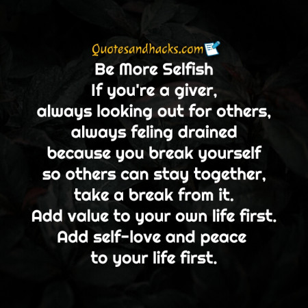 selfish quotes