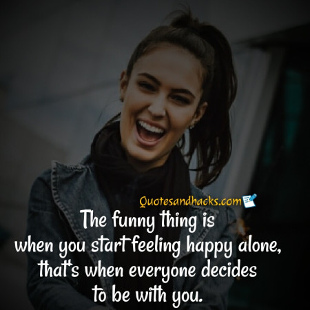 alone happy quotes