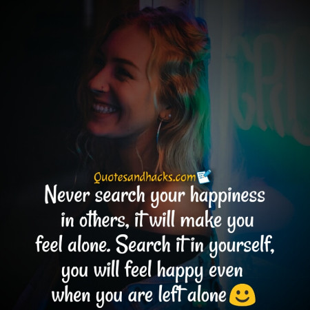 alone happy quotes