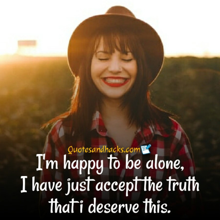 alone happy quotes