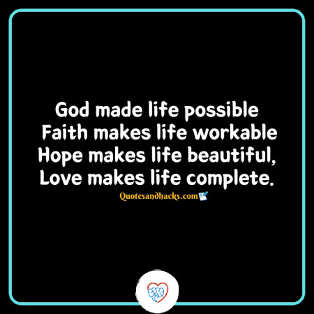 life quotes god