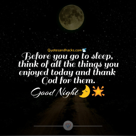 Good night quotes about god