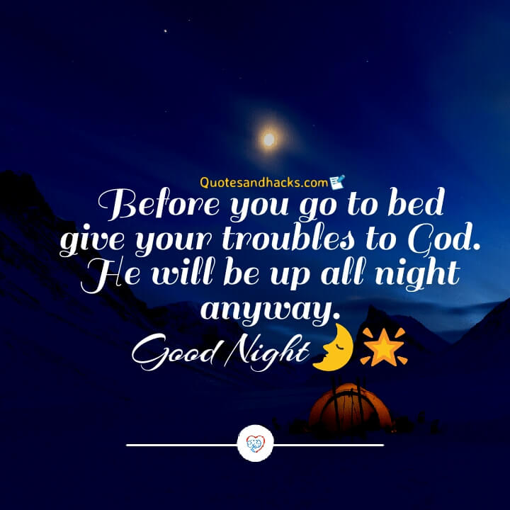 Good night quotes about god