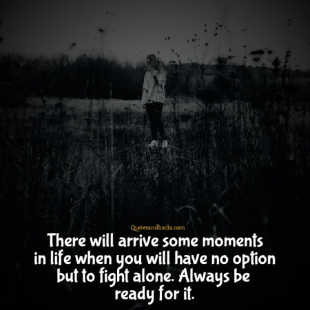 Fighting alone quotes